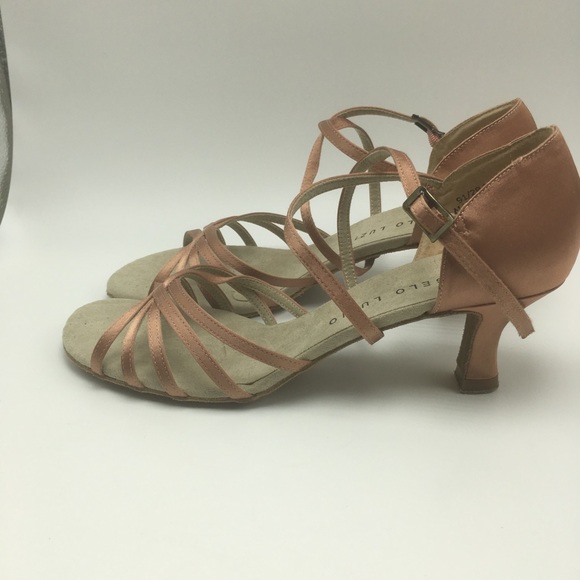 Angelo Luzio 5-strap ballroom shoe tan 10 - Picture 7 of 7